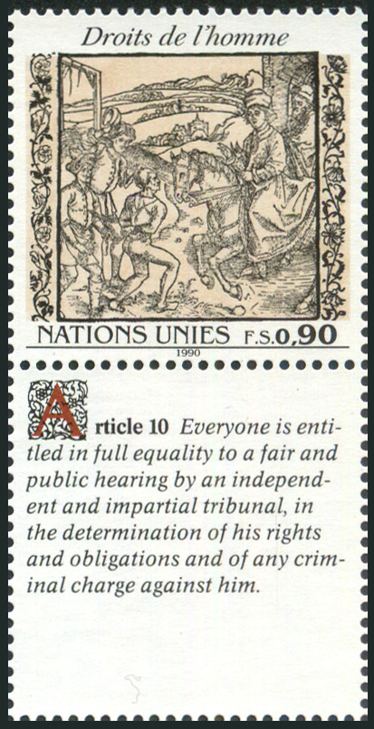 Timbre O.N.U. Gen�ve Y&T N�201