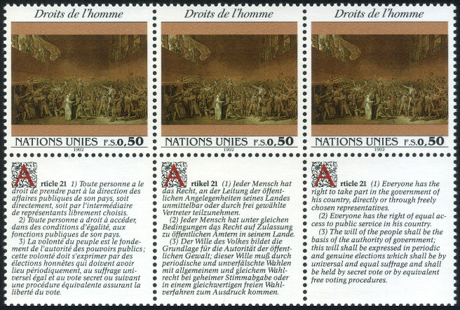 Timbre O.N.U. Gen�ve Y&T N�235-237