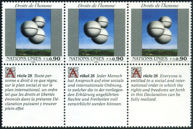 Timbre O.N.U. Gen�ve Y&T N�252-254