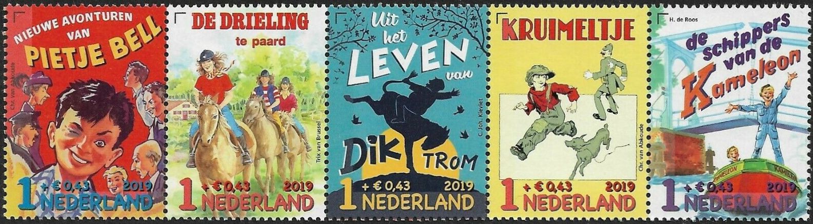 Timbre Pays-Bas Y&T N°3794-3798 Timbre Pays-Bas Y&T N°3794-3798