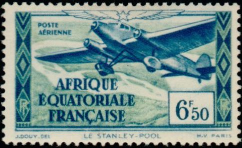 Timbre Afrique Equatoriale Française Y&T N°PA6