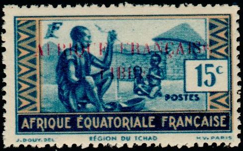 Timbre Afrique Equatoriale Française Y&T N°97