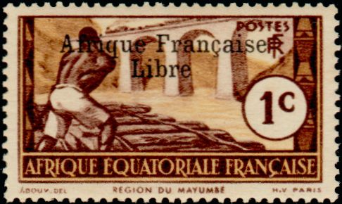 Timbre Afrique Equatoriale Française Y&T N°156