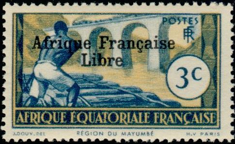 Timbre Afrique Equatoriale Française Y&T N°158