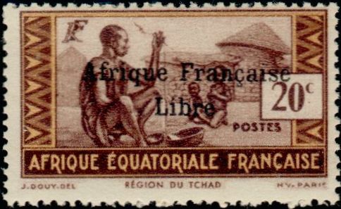 Timbre Afrique Equatoriale Française Y&T N°162