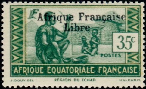 Timbre Afrique Equatoriale Française Y&T N°164