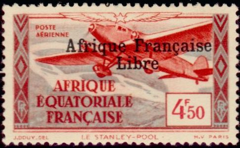 Timbre Afrique Equatoriale Française Y&T N°PA17