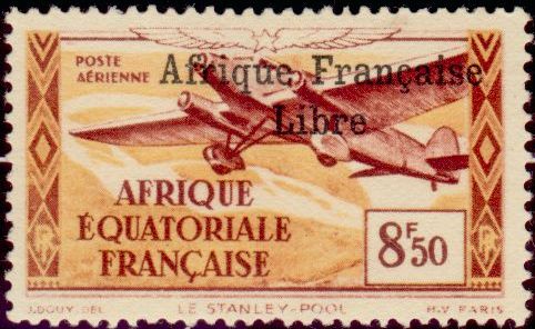 Timbre Afrique Equatoriale Française Y&T N°PA19