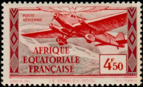 Timbre Afrique Equatoriale Française Y&T N°PA34