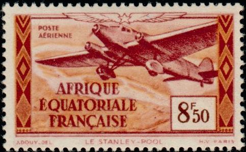 Timbre Afrique Equatoriale Française Y&T N°PA37
