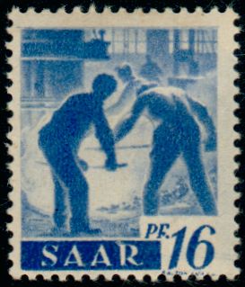 Timbre Sarre Y&T N°203 Timbre Sarre Y&T N°203