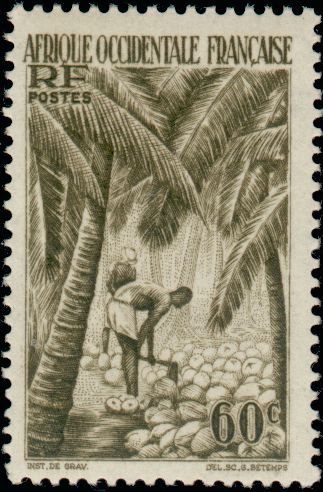 Timbre Afrique Occidentale Française Y&T N°43