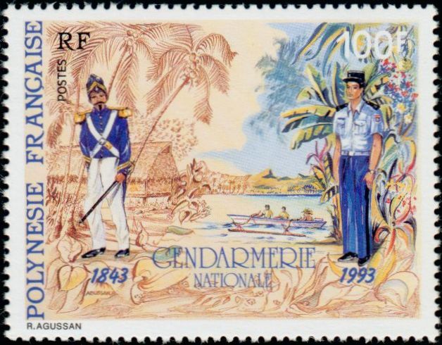 Timbre Polyn�sie Y&T N�443A