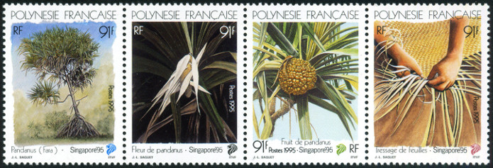 Timbre Polynésie Y&T N°489-92 Timbre Polynésie Y&T N°489-92