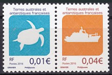 Timbre T.A.A.F. Y&T N°P784-85 Timbre T.A.A.F. Y&T N°P784-85