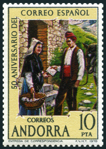 Timbre Andorre Espagnol Y&T N�105