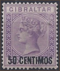 Timbre Gibraltar Y&T N°20 Timbre Gibraltar Y&T N°20