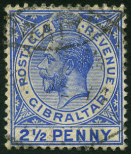 Timbre Gibraltar Y&T N°66 Timbre Gibraltar Y&T N°66