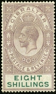 Timbre Gibraltar Y&T N°87 Timbre Gibraltar Y&T N°87