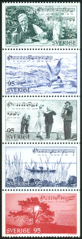 Timbre Suède Y&T N°965-969 Timbre Suède Y&T N°965-969