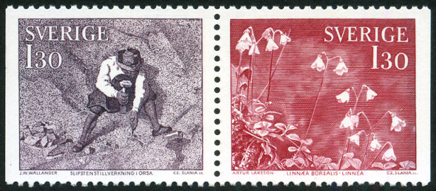 Timbre Suède Y&T N°1007-08 Timbre Suède Y&T N°1007-08