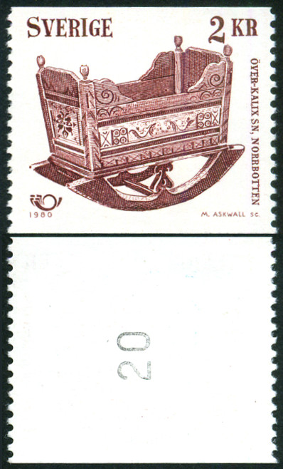 Timbre Suède Y&T N°1098a Timbre Suède Y&T N°1098a