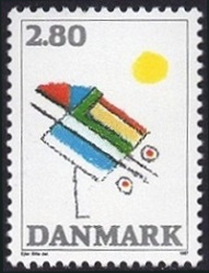 Timbre Danemark Y&T N°904 Timbre Danemark Y&T N°904