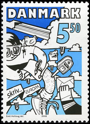 Timbre Danemark Y&T N°1504 Timbre Danemark Y&T N°1504