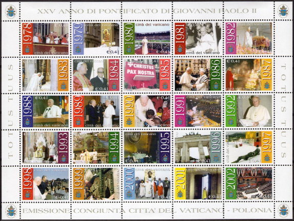 Timbre Vatican Y&T N1283-1307